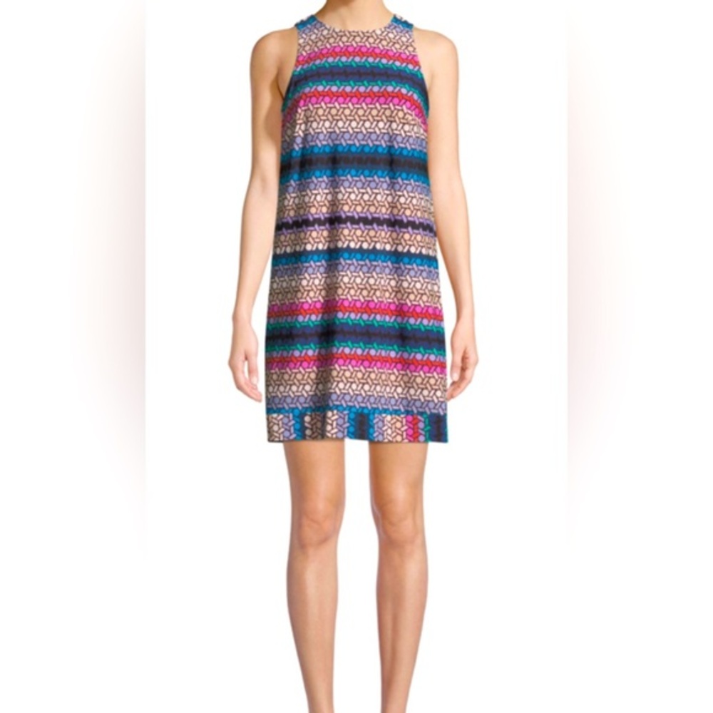 Trina Turk NWT Geometric Print Sheath Dress Multicolor Size 10